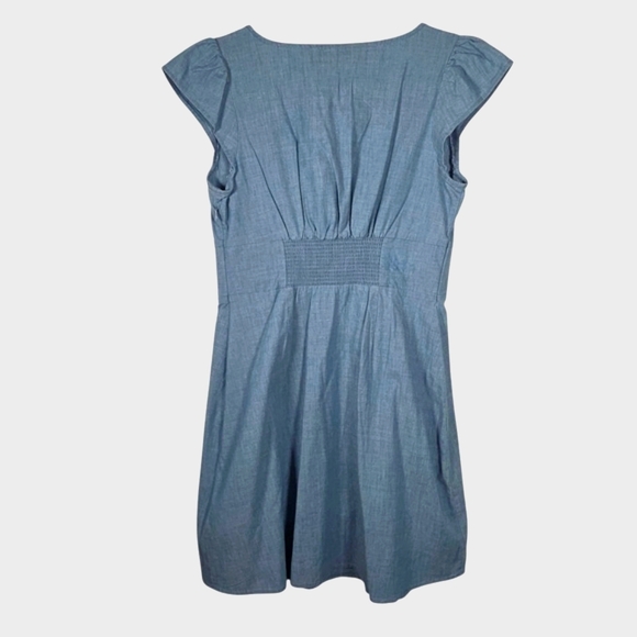 Banana Republic Light Blue Denim Mini Dress Size 6 - Picture 7 of 9